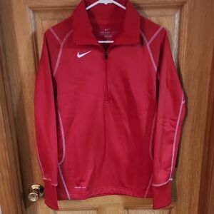 Nike Therma-Fit Quarter Zip Red Long Sleeve Size Small